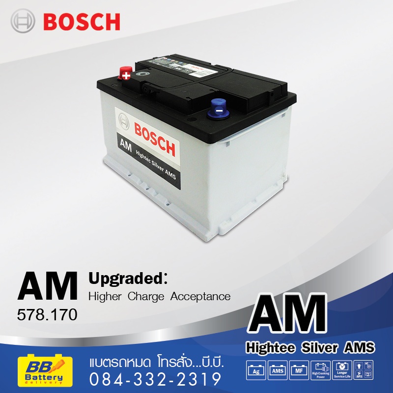 ราคาแบตเตอรี่รถยนต์ BOSCH DIN75R