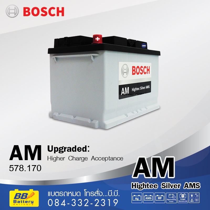 ราคาแบตเตอรี่รถยนต์ BOSCH DIN75R