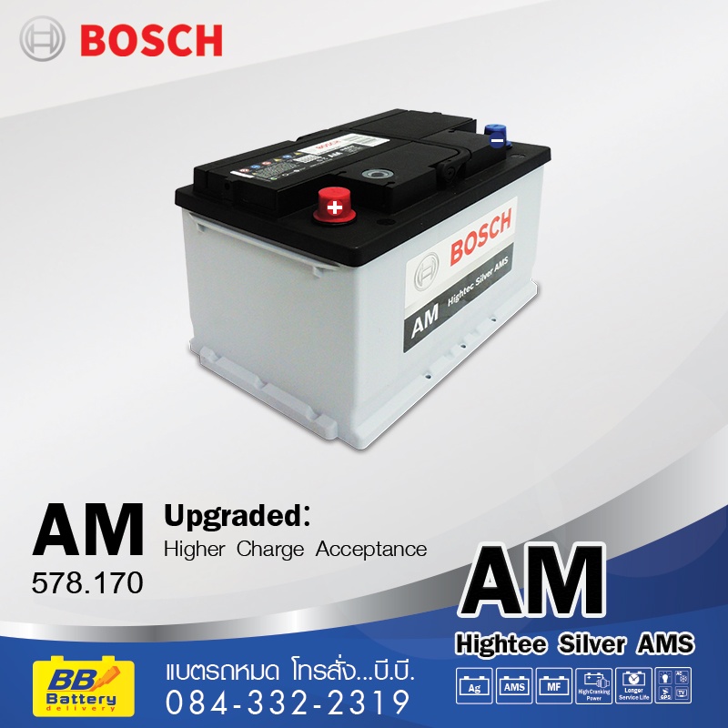 บริการเปลี่ยนแบตเตอรี่รถยนต์ BOSCH DIN75R