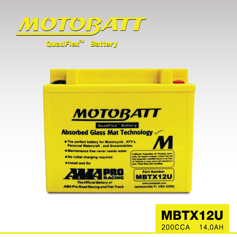 แบตเตอรี่มอเตอร์ไซค์ MotorBatt MBTX12U
