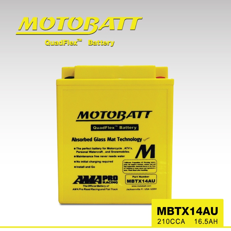 แบตเตอรี่มอเตอร์ไซค์ MotorBatt MBTX14AU