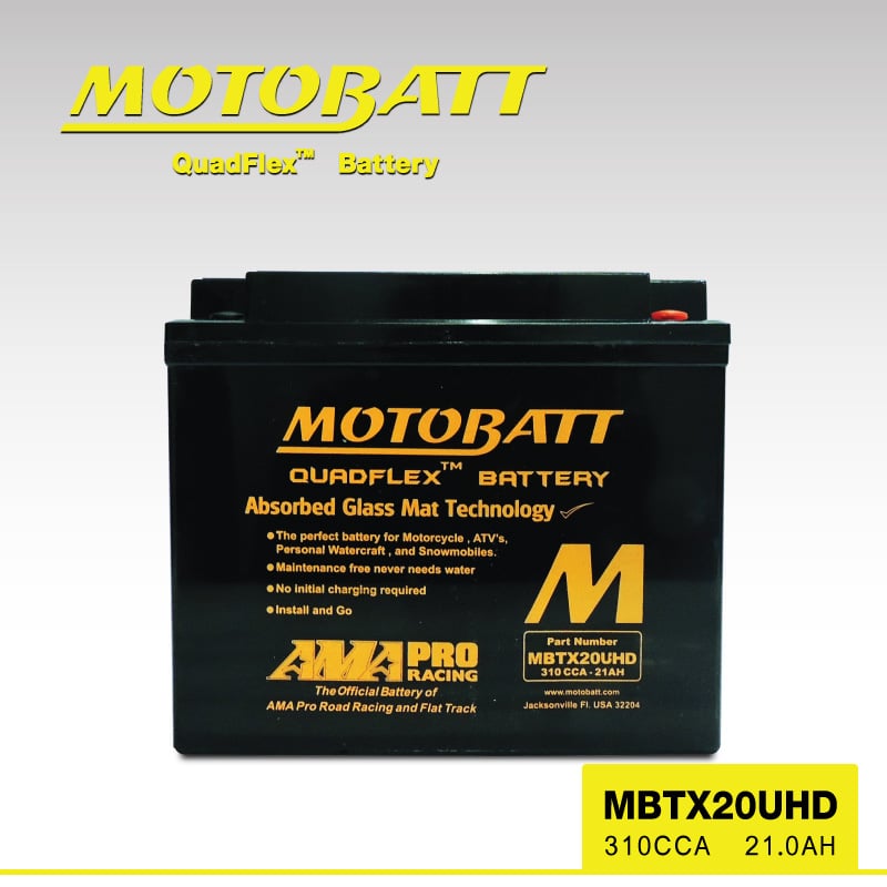 แบตเตอรี่มอเตอร์ไซค์ MotorBatt MBTX20UHD