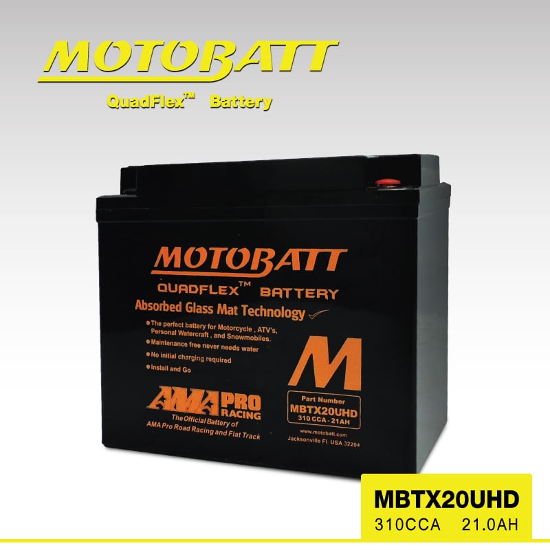 แบตเตอรี่มอเตอร์ไซค์ MotorBatt MBTX20UHD