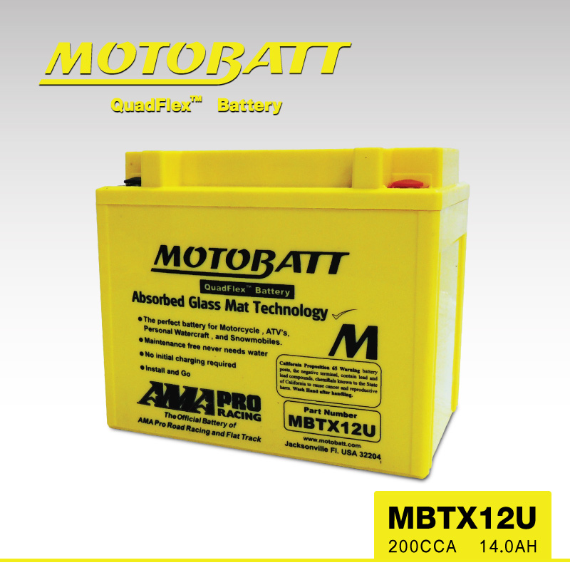 แบตเตอรี่มอเตอร์ไซค์ MotorBatt MBTX12U