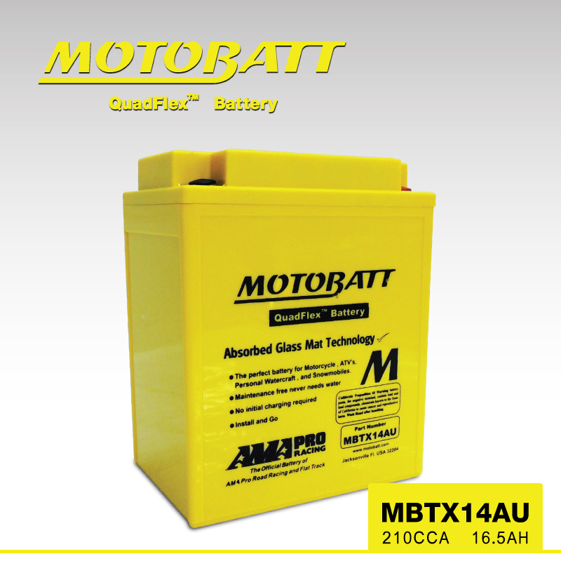 แบตเตอรี่มอเตอร์ไซค์ MotorBatt MBTX14AU