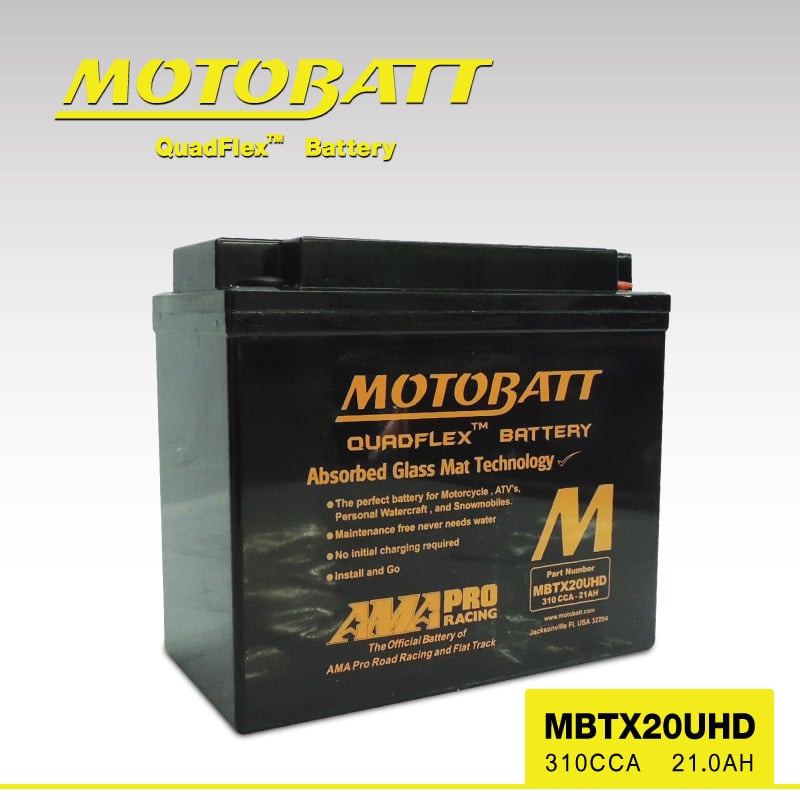แบตเตอรี่มอเตอร์ไซค์ MotorBatt MBTX20UHD