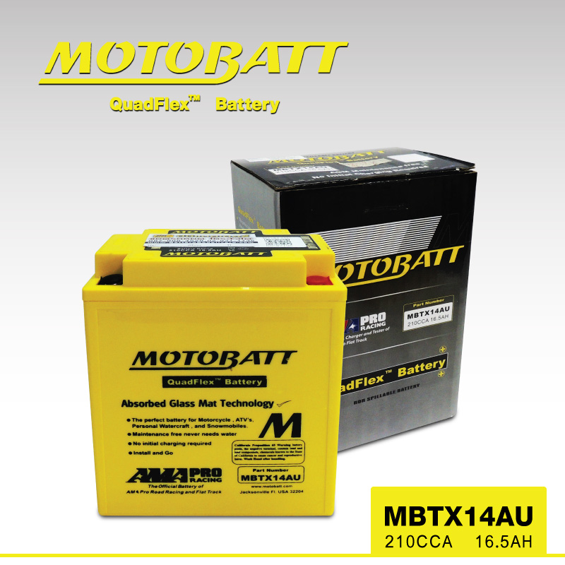 แบตเตอรี่มอเตอร์ไซค์ MotorBatt MBTX14AU