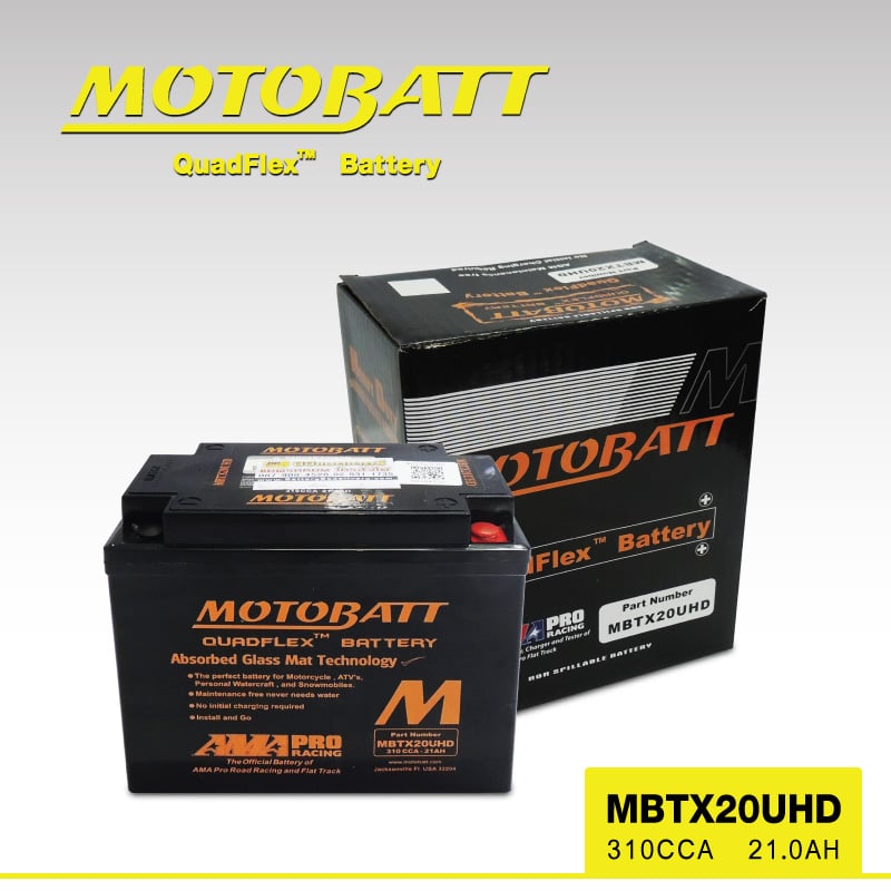 แบตเตอรี่มอเตอร์ไซค์ MotorBatt MBTX20UHD