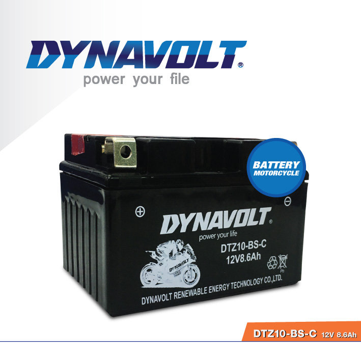 แบตเตอรี่มอเตอร์ไซค์ DYNAVOLT DTZ10-BS-C