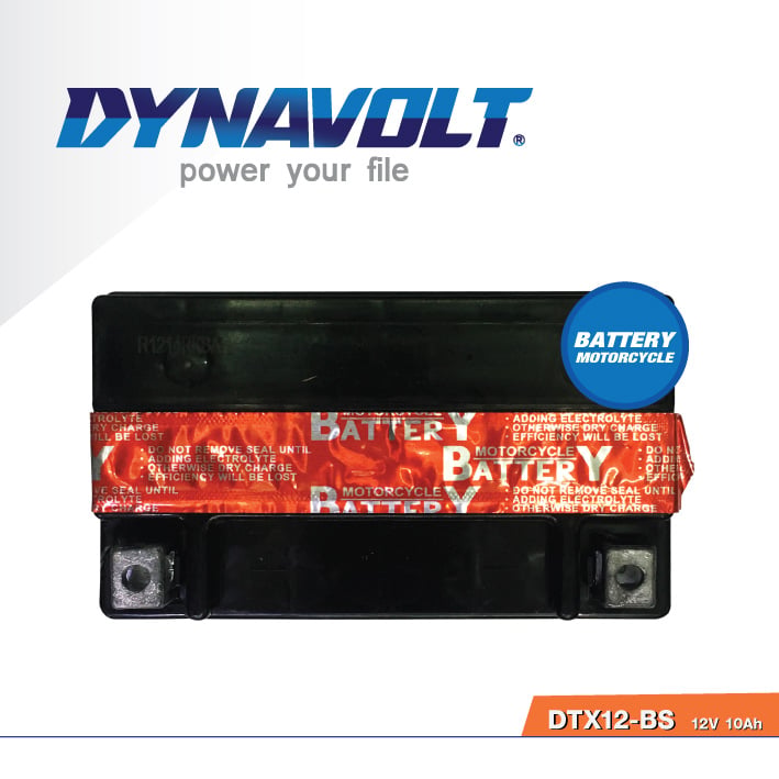 แบตเตอรี่มอเตอร์ไซค์ DYNAVOLT DTX12-BS