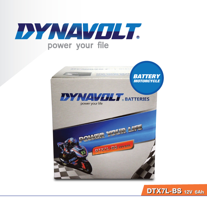 แบตเตอรี่มอเตอร์ไซค์ DYNAVOTL DTX7L-BS