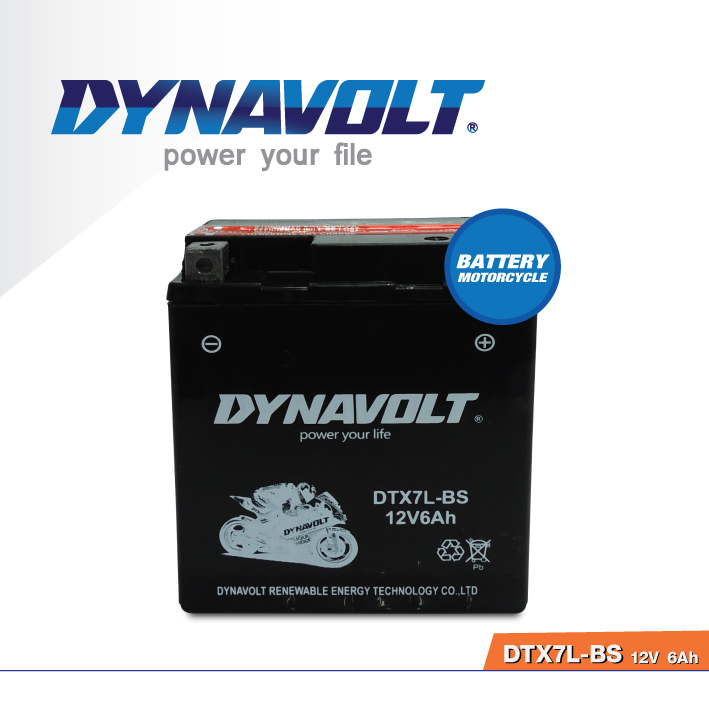 แบตเตอรี่มอเตอร์ไซค์ DYNAVOTL DTX7L-BS