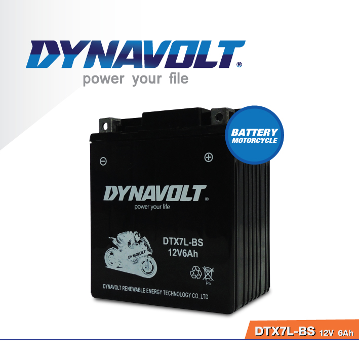 แบตเตอรี่มอเตอร์ไซค์ DYNAVOTL DTX7L-BS