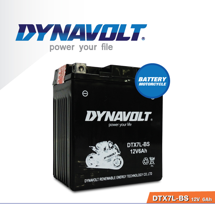 แบตเตอรี่มอเตอร์ไซค์ DYNAVOTL DTX7L-BS