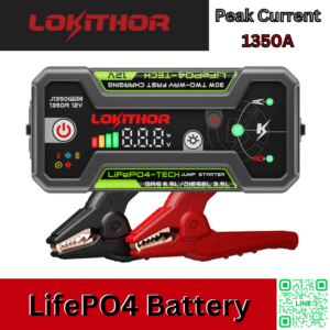 ขายเครื่องจั๊มสตาร์ทรถยนต์ ยี่ห้อ Lokithor J1350 จั๊มสตาร์ทรถยนต์ ดีเซล เบนซินได้