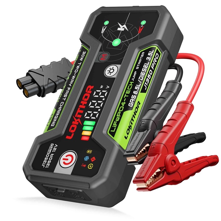 เครื่องจั๊มสตาร์ท Lokithor J1350 เหมาะสำหรับการช่วยสตาร์ทรถยนต์ในยามฉุกเฉินทั้งรถยนต์ดีเซลและเบนซิน
