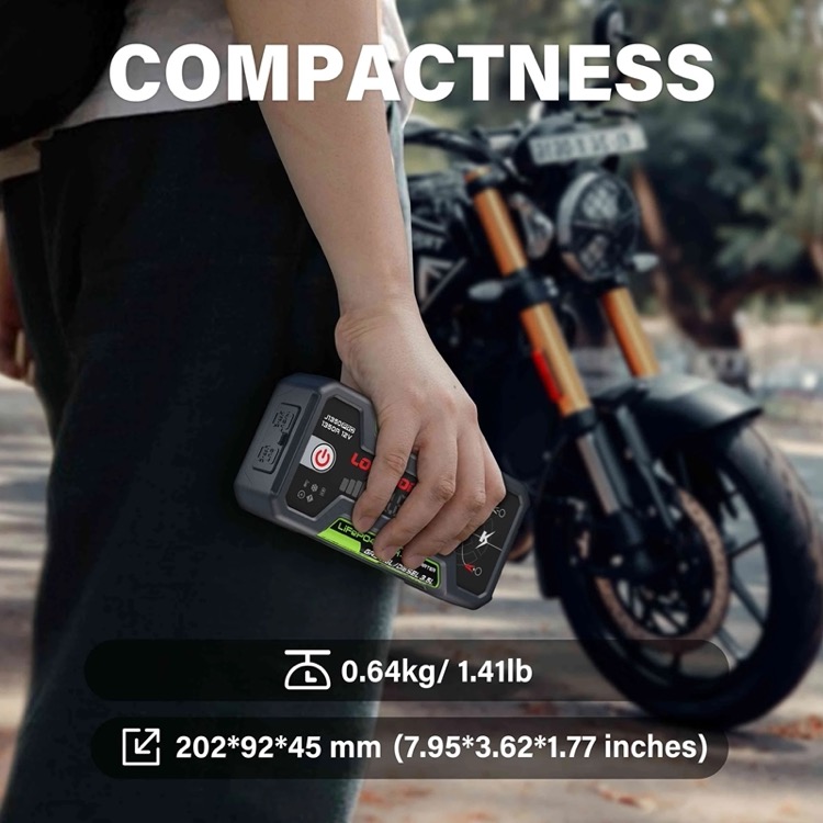 เครื่องจั๊มสตาร์ท Lokithor J1350 เหมาะสำหรับทุกประเภทของรถยนต์ทั้งดีเซลและเบนซิน สะดวกใช้งานในทุกสถานการณ์